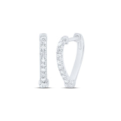 1/4CTW-DIA CN FASHION HEART HOOPS EARRING