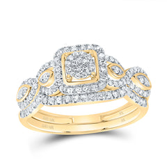 1/2CTW-DIA NK FASHION CUSHION BRIDAL SET