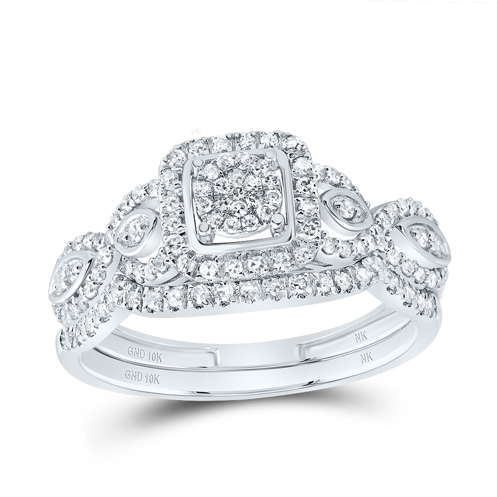 1/2CTW-DIA NK FASHION CUSHION BRIDAL SET