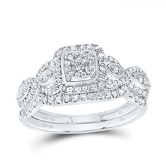 1/2CTW-DIA NK FASHION CUSHION BRIDAL SET
