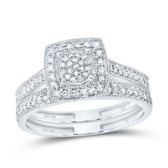 1/3CTW-DIA NK FASHION SQUARE BRIDAL SET