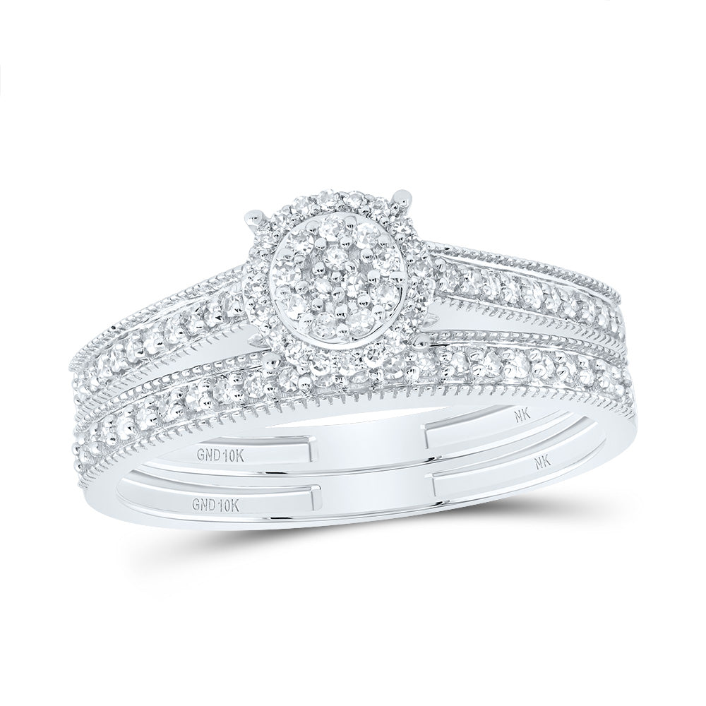 1/4CTW-DIA NK FASHION ROUND BRIDAL SET