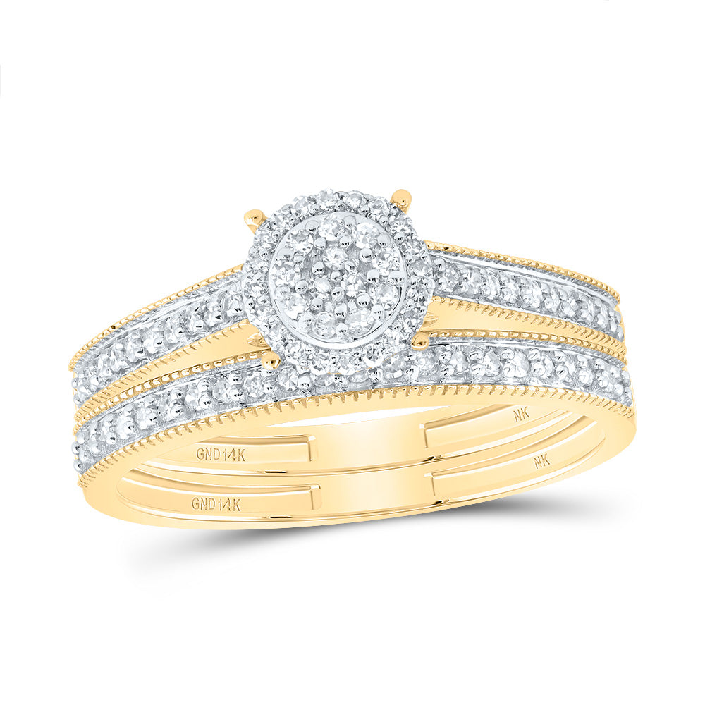 1/4CTW-DIA NK FASHION ROUND BRIDAL SET