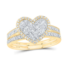 1/2CTW-DIA NK FASHION HEART BRIDAL SET
