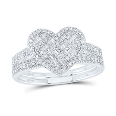 1/2CTW-DIA NK FASHION HEART BRIDAL SET