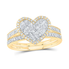 1/2CTW-DIA NK FASHION HEART BRIDAL SET