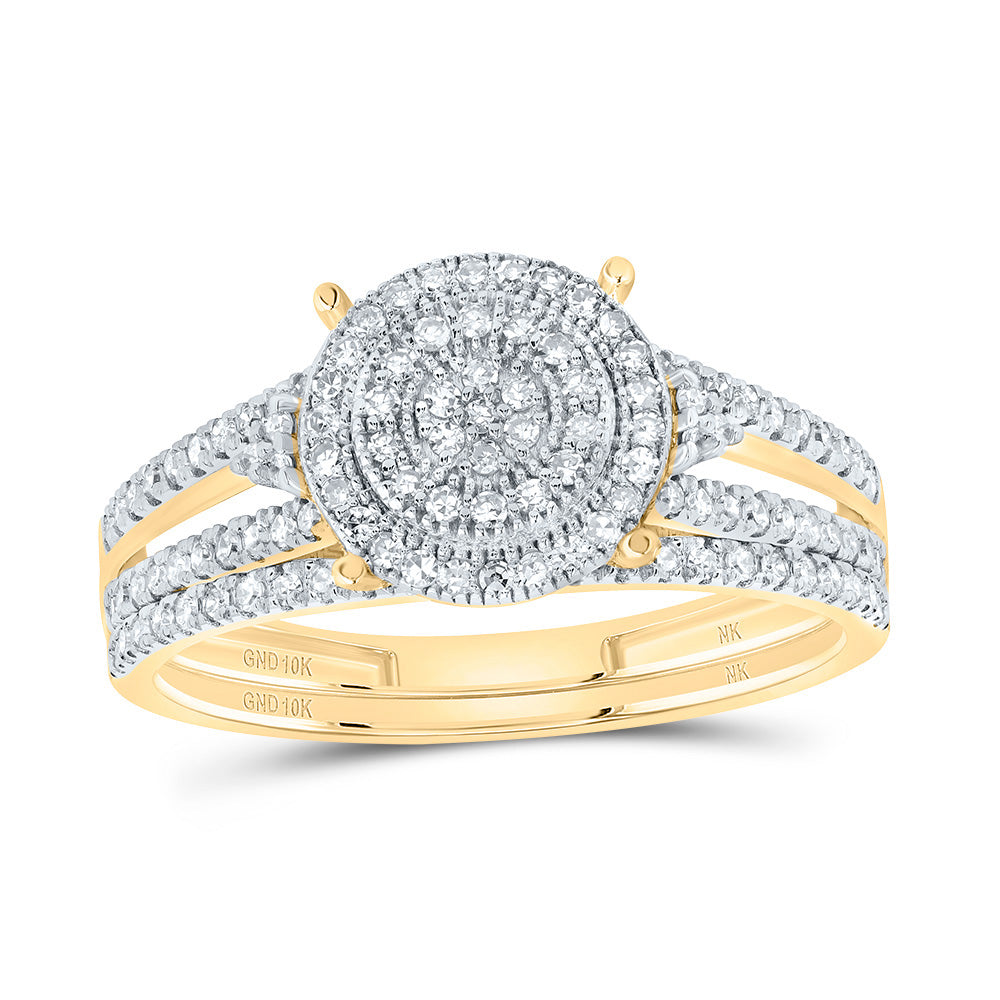 1/2CTW-DIA NK FASHION ROUND BRIDAL SET