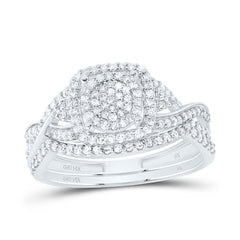 1/2CTW-DIA NK FASHION CUSHION BRIDAL SET