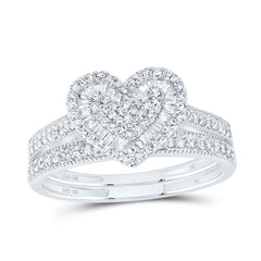 1/2CTW-DIA NK FASHION HEART BRIDAL SET