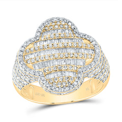 1 1/2CTW-DIA NK CLOVER MEN'S RING