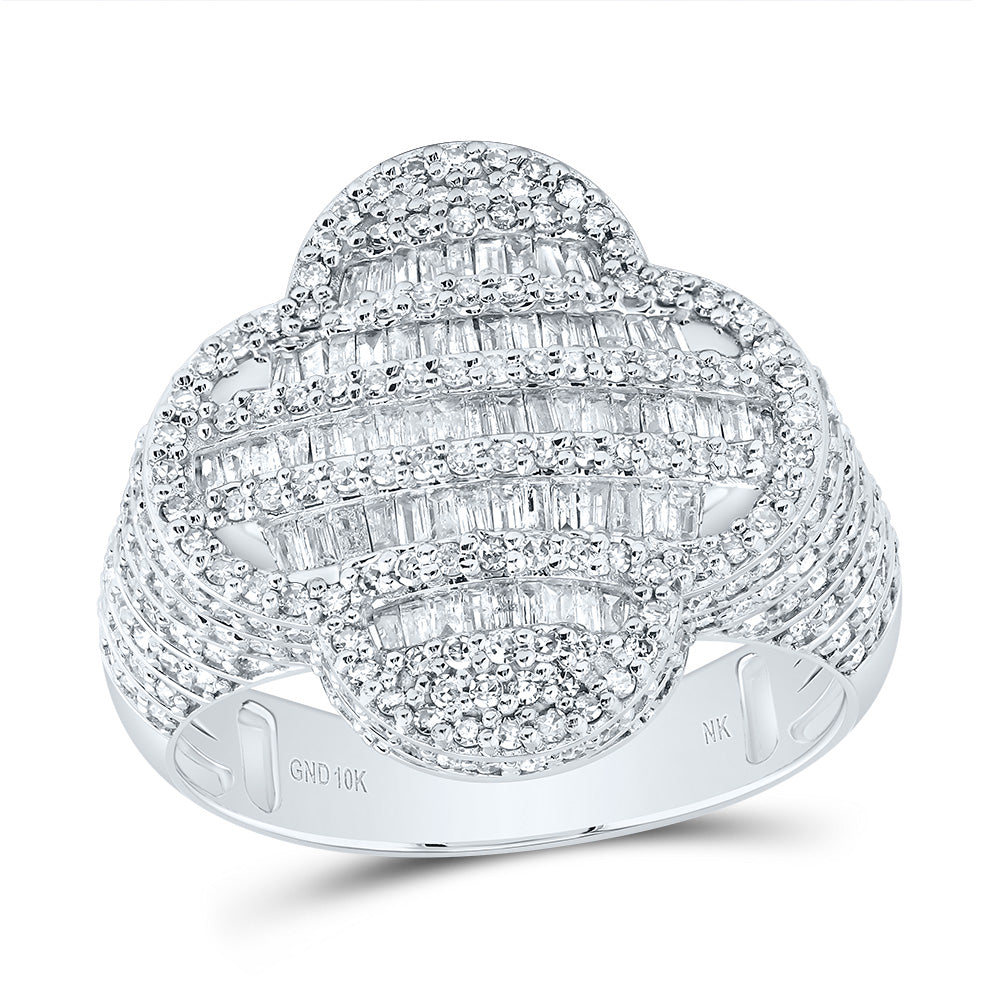 1 1/2CTW-DIA NK CLOVER MEN'S RING