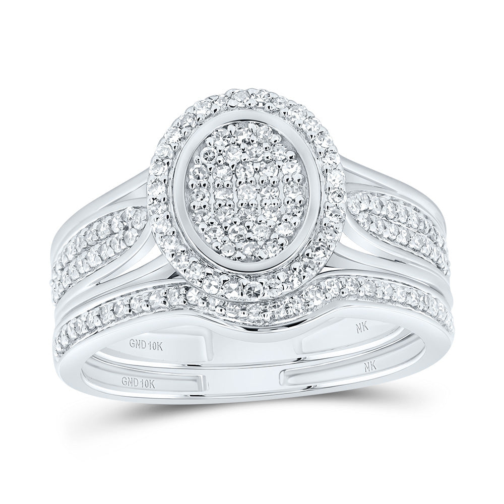 1/2CTW-DIA NK FASHION OVAL BRIDAL SET