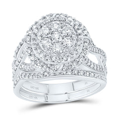 1 1/5TW-DIA NK FASHION FLOWER BRIDAL SET