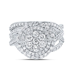 1 1/5TW-DIA NK FASHION FLOWER BRIDAL SET