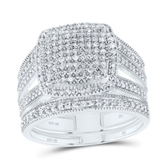 3/4CTW-DIA NK FASHION CUSHION BRIDAL SET