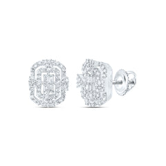 1/2CTW-DIA NK FASHION EMERALD STUD EARRING