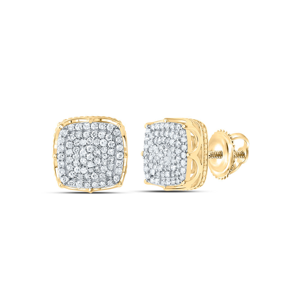 1/2CTW-DIA NK FASHION CUSHION STUD EARRING