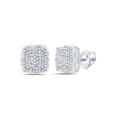 1/2CTW-DIA NK FASHION CUSHION STUD EARRING