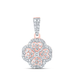3/8CTW-DIA NK FASHION CLOVER PENDANT
