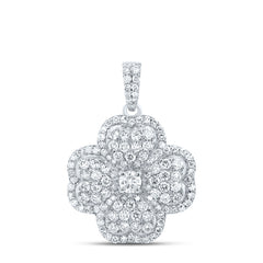 1 CTW-DIA NK FASHION CLOVER PENDANT