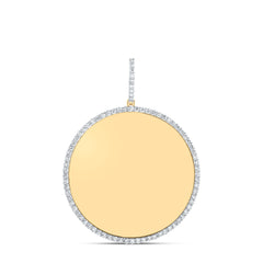 10K Yellow Gold 2 1/2 CTW-Natural Diamond Memory Round Mens Charm 12.35 Gram