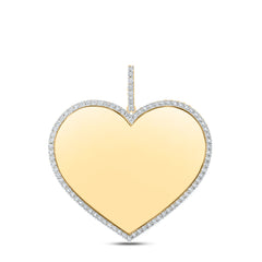 1/3CTW-DIA NK MEMORY HEART MENS CHARM