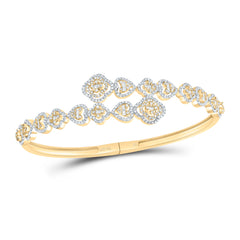 1 5/8CTW-DIA NK FASHION CLOVER-HEART BANGLE (55X65MM)