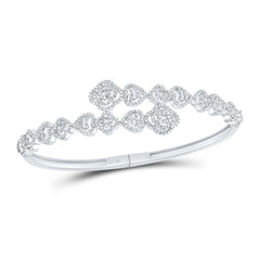 1 5/8CTW-DIA NK FASHION CLOVER-HEART BANGLE (55X65MM)