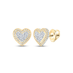 1/2CTW-DIA NK FASHION HEART STUD EARRING