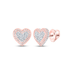 1/2CTW-DIA NK FASHION HEART STUD EARRING