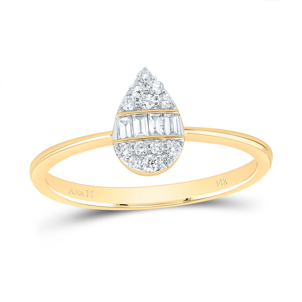 1/5CTW-DIA ANA M FASHION PEAR RING