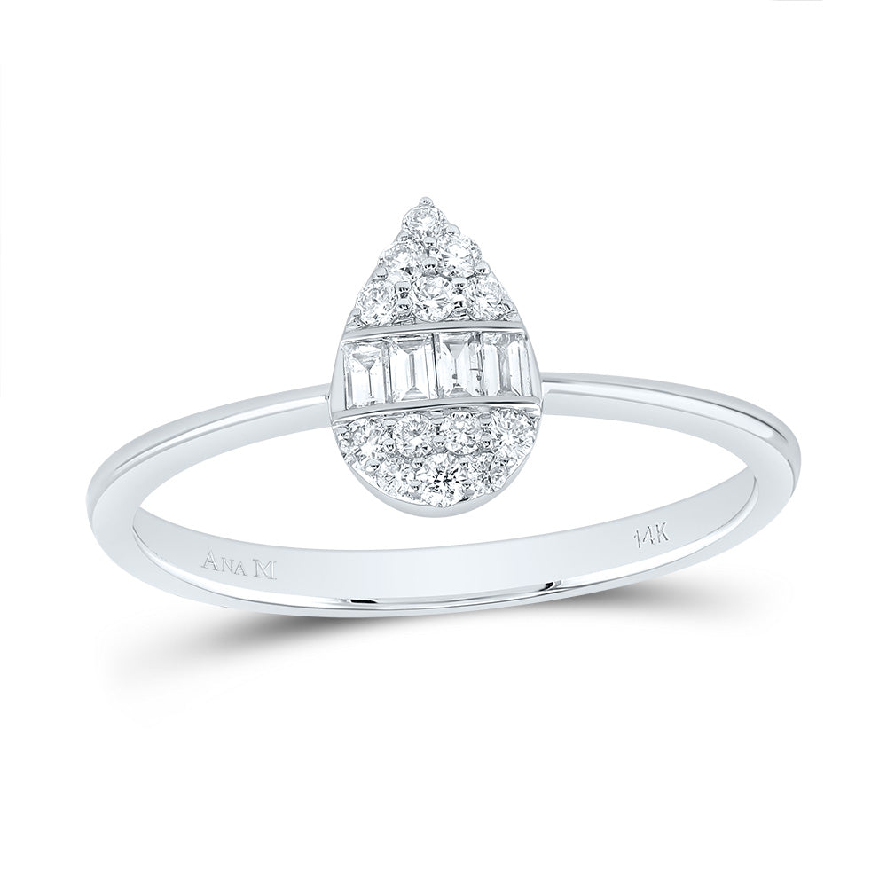 1/5CTW-DIA ANA M FASHION PEAR RING