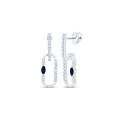 1/8CTW-DIA CN 3X2MM MQ-BS NAT GEM PAPER CLIP DANGLING EARRING