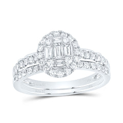 3/4CT-DIA ANA M  DIANA OVAL BRIDAL SET