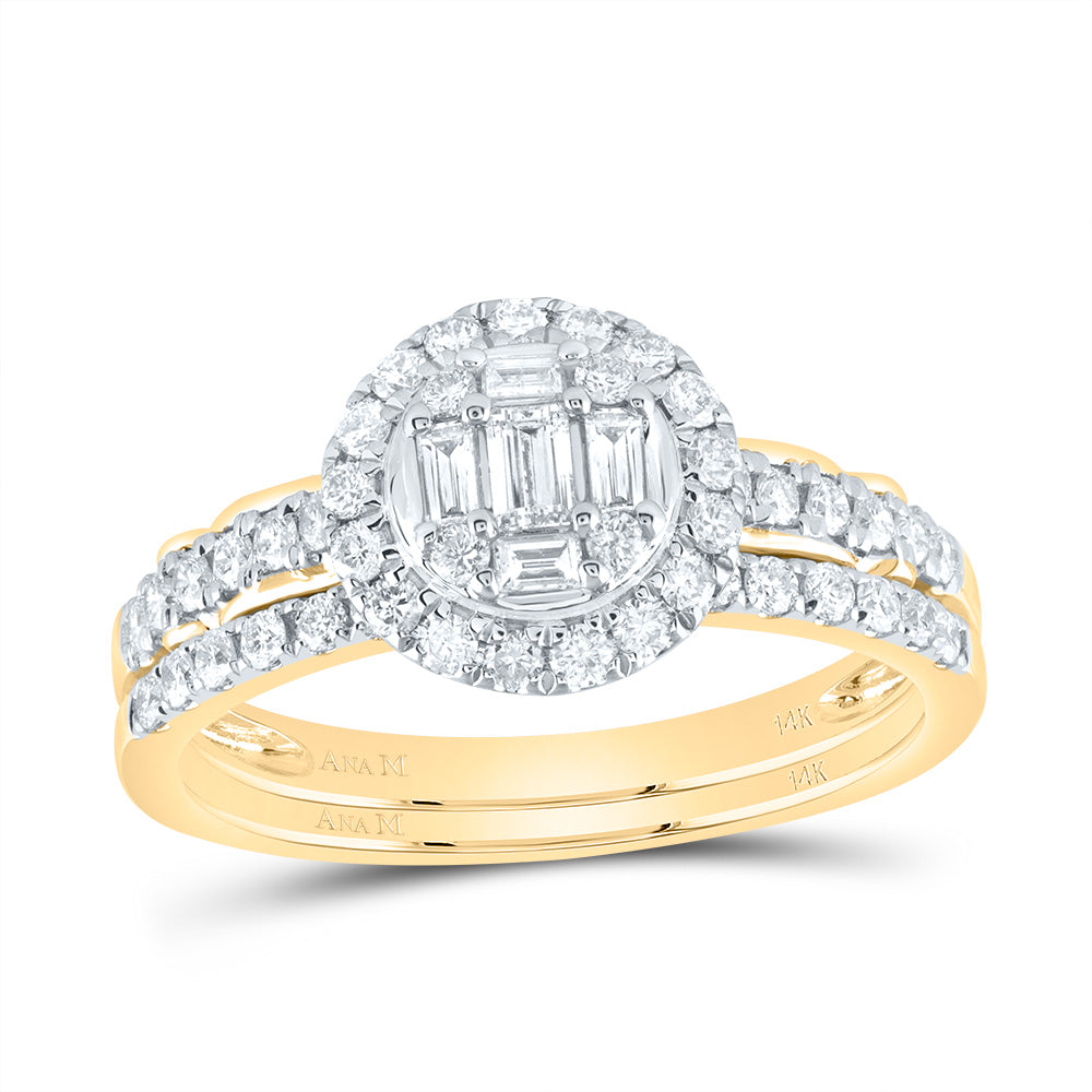3/4CT-DIA ANA M  DIANA ROUND BRIDAL SET