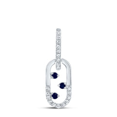 1/10CTW-DIA CN 1/20CTW RD-BS NAT GEM PAPER CLIP PENDANT