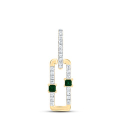 1/10CTW-DIA CN 0.03 CTW PR-EM NAT GEM PAPER CLIP PENDANT