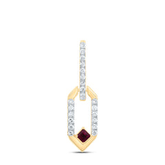 1/10CTW-DIA CN 1.7MM PR-RU NAT GEM PAPER CLIP PENDANT