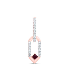 1/10CTW-DIA CN 1.7MM PR-RU NAT GEM PAPER CLIP PENDANT