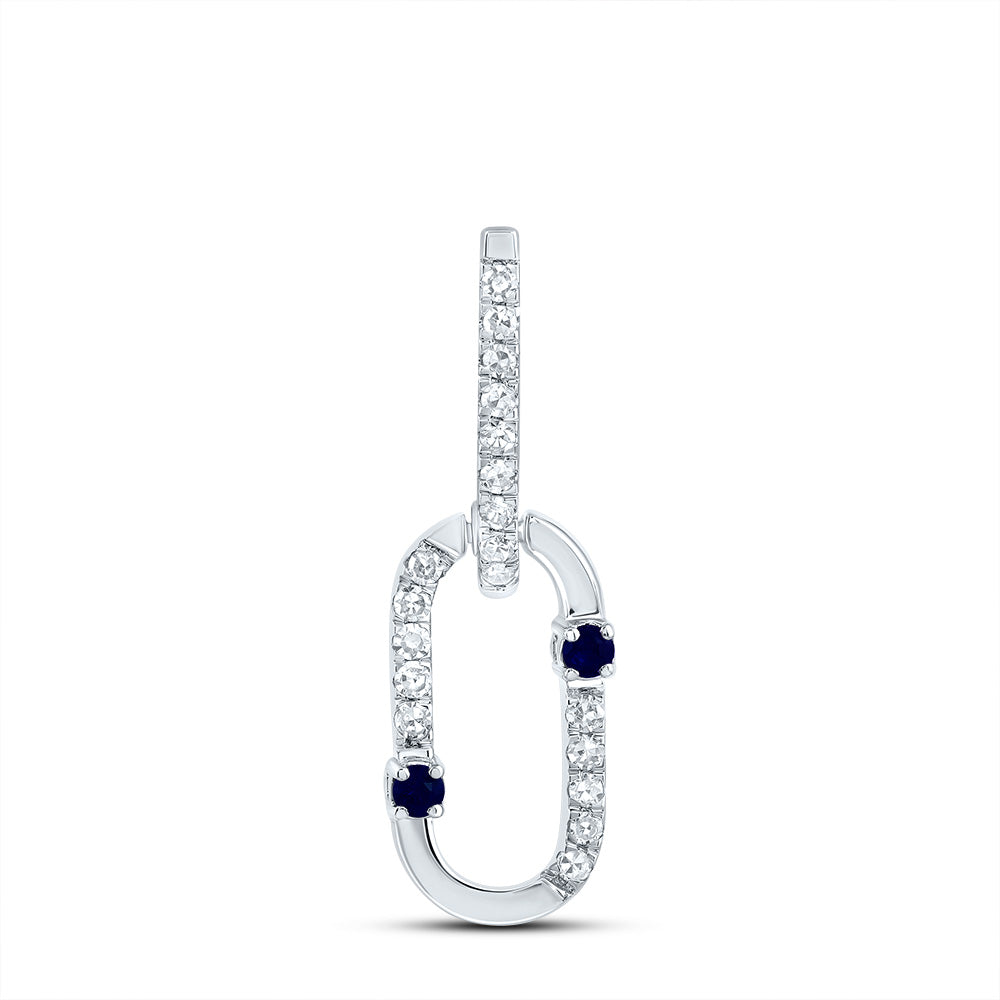 1/12CTW-DIA CN 0.03CTW RD-BS NAT GEM PAPER CLIP PENDANT