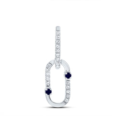 1/12CTW-DIA CN 0.03CTW RD-BS NAT GEM PAPER CLIP PENDANT