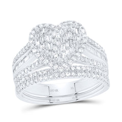 3/4CTW-DIA NK FASHION HEART BRIDAL SET