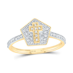 1/5CTW-DIA NK GIFT CROSS PENTAGON RING