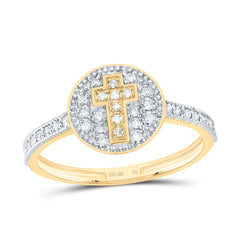 1/8CTW-DIA NK GIFT CROSS ROUND RING