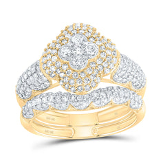 1CTW-DIA NK FASHION CLOVER BRIDAL SET