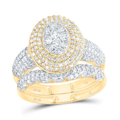 1 1/4CTW-DIA NK FASHION OVAL BRIDAL SET