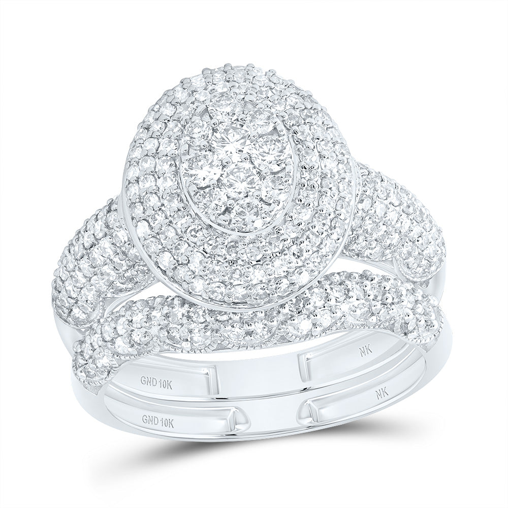 1 1/4CTW-DIA NK FASHION OVAL BRIDAL SET
