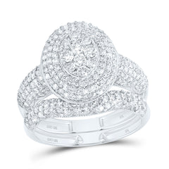 1 1/4CTW-DIA NK FASHION OVAL BRIDAL SET