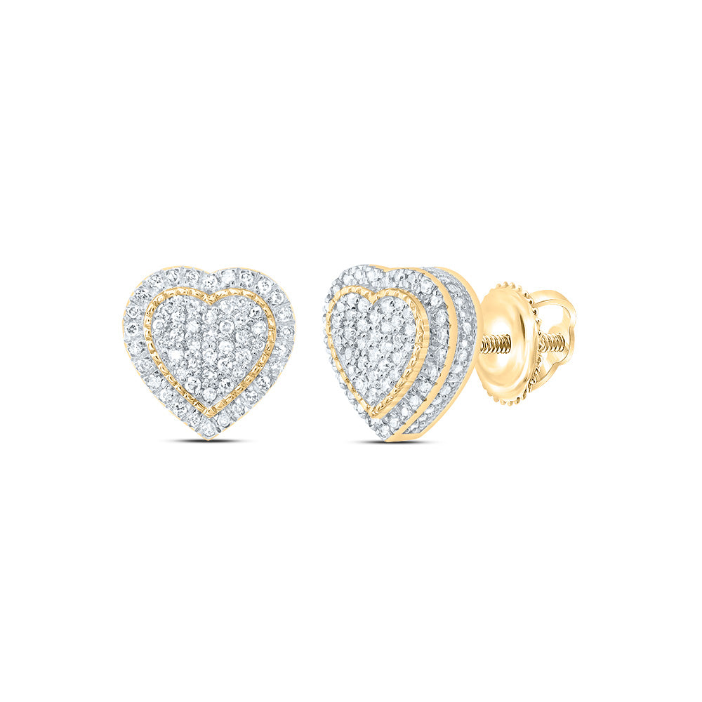 3/8CTW-DIA NK FASHION HEART EARRING