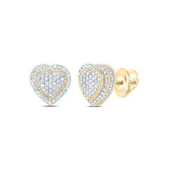 3/8CTW-DIA NK FASHION HEART EARRING